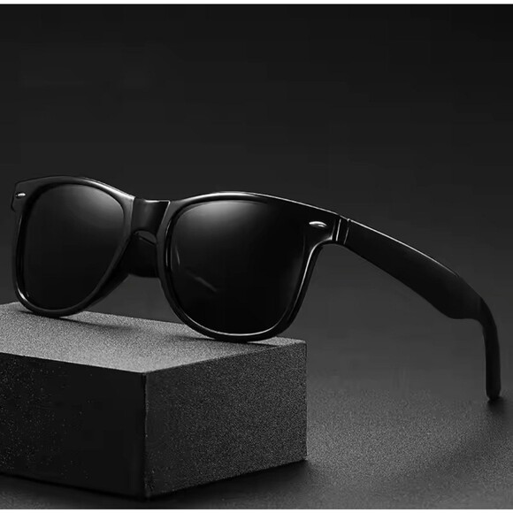 Classic Square Polarized Sunglasses Men Women Retro Black Sun Glasses Male - Picture 2 of 11